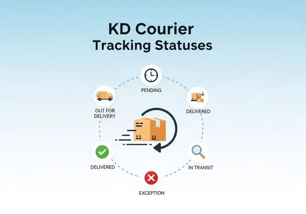 KD Courier Tracking statuses