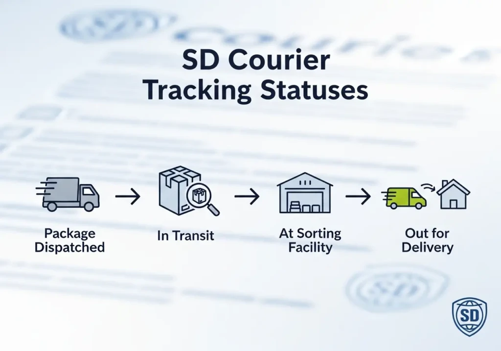 SD Courier Tracking statuses