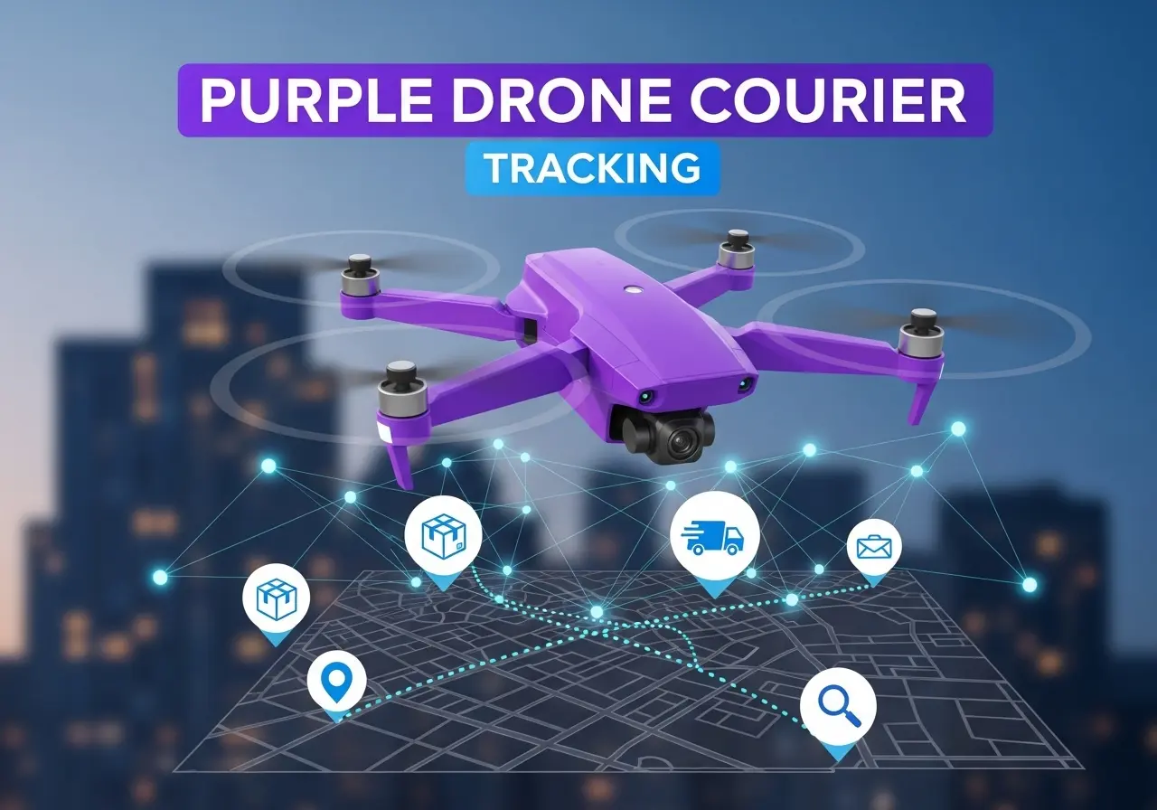 Purple Drone Courier Tracking